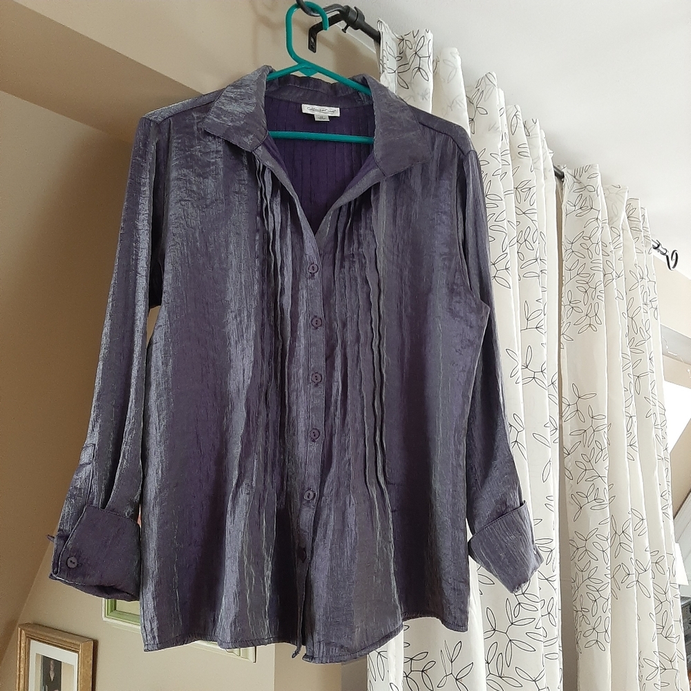 Coldwater Creek Shimmering Plum Top